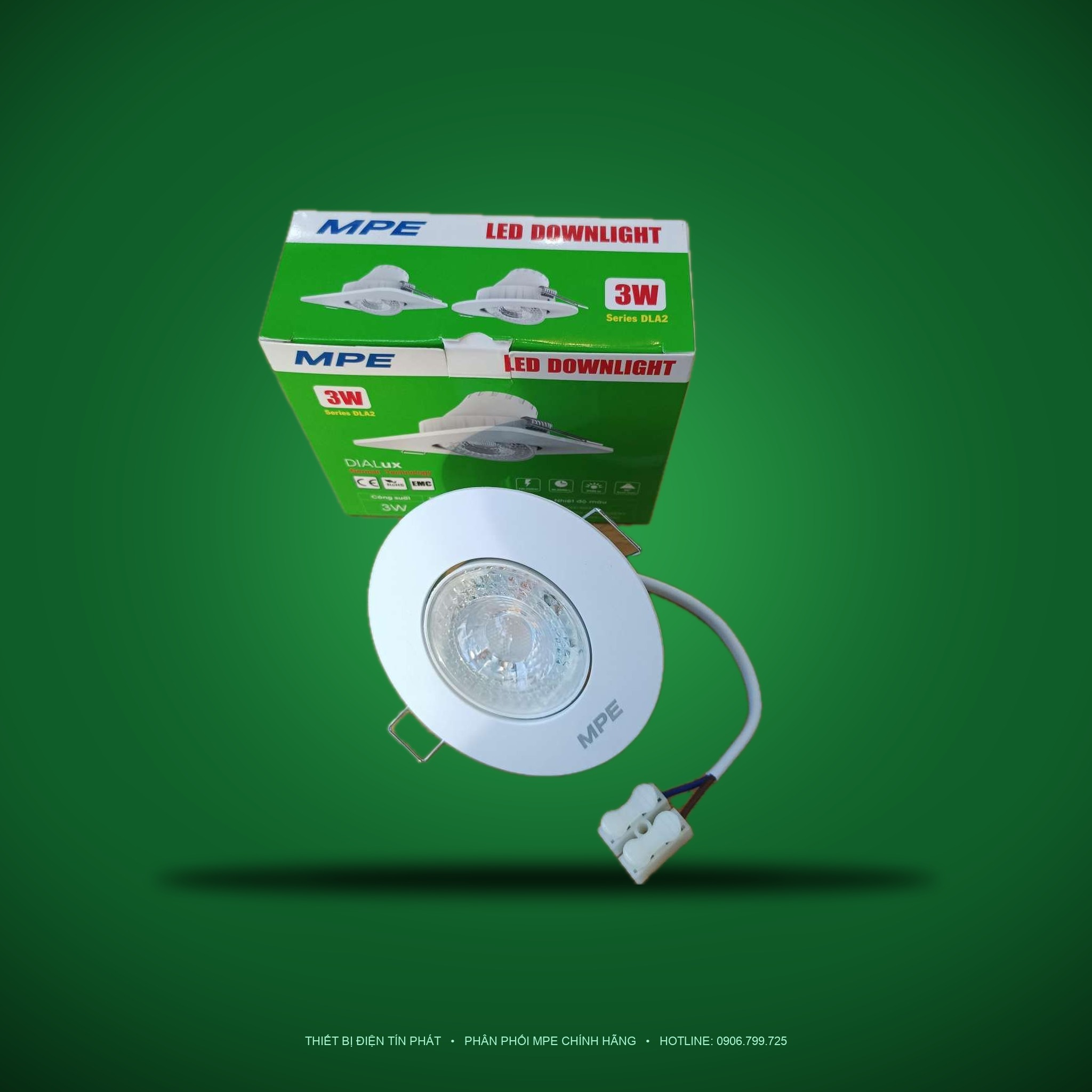 DLA2R-3V (Đèn led downlight điều chỉnh góc chiếu mặt tròn 3W ASV)