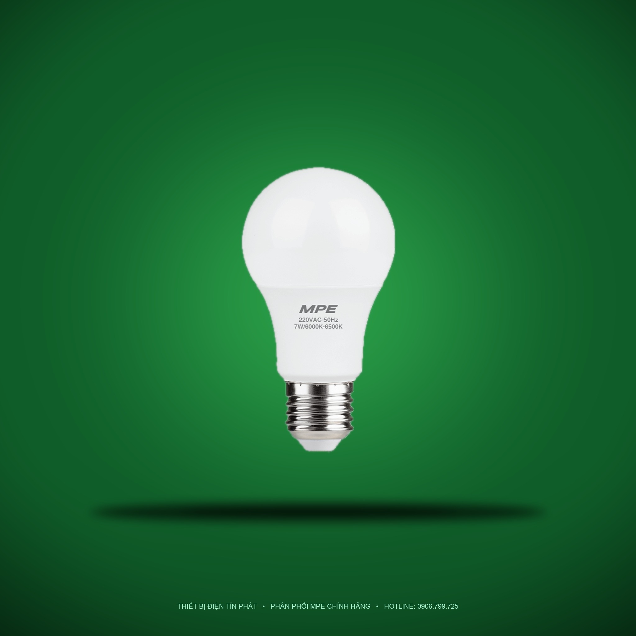 Đèn LED Bulb MPE 7W ánh sáng vàng LBD-7V