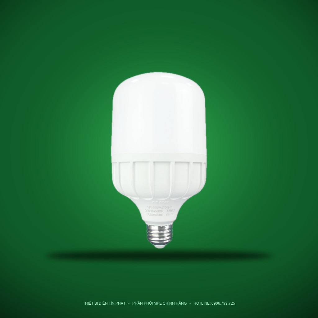 Đèn LED Bulb chống ẩm MPE 20W ánh sáng trắng LBD3-20T