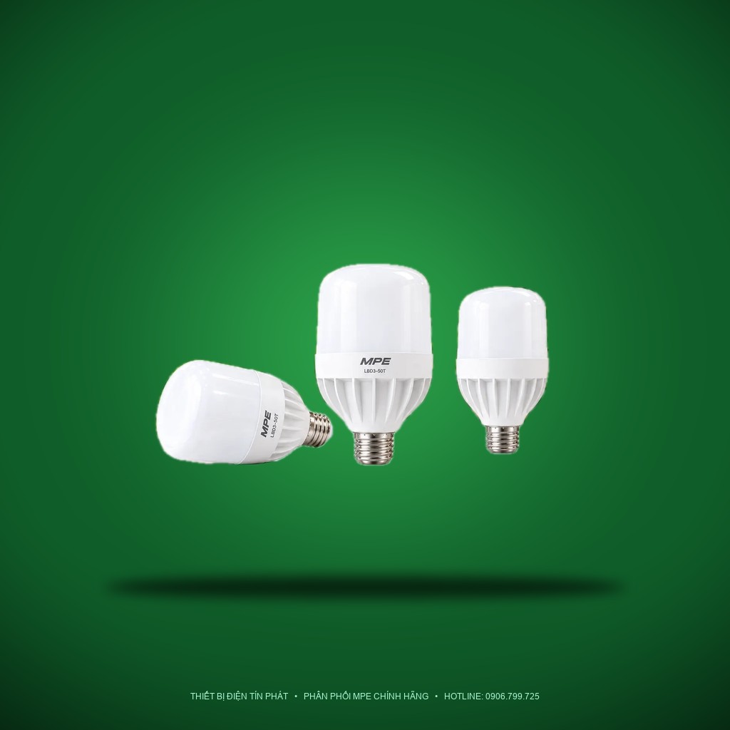 Đèn LED Bulb chống ẩm MPE 50W ánh sáng trắng LBD3-50T