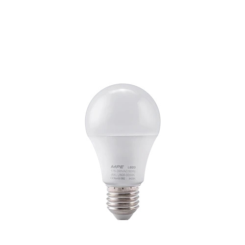 Đèn LED Bulb chống ẩm MPE 9W ánh sáng vàng LBD3-9V