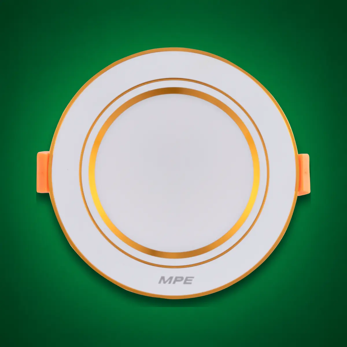 Đèn LED Downlight âm trần nhôm viền vàng MPE DLV2-9/3C 9W 3 chế độ màu