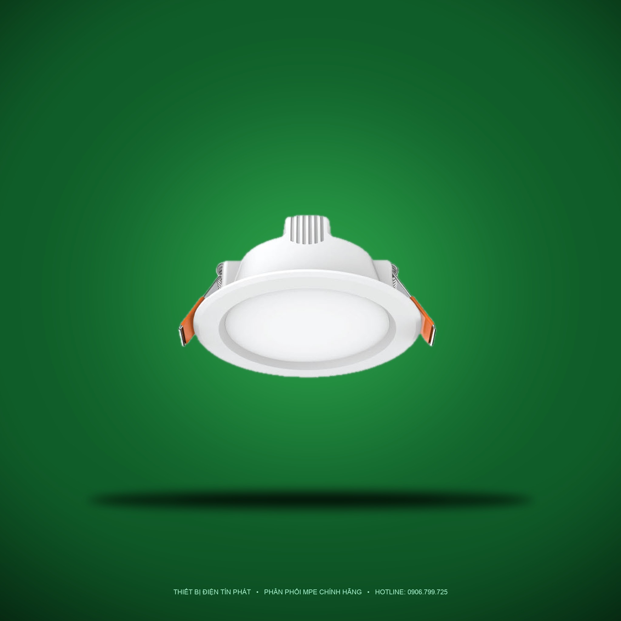 Đèn LED Downlight âm trần nhựa MPE 18W ánh sáng trắng DLE-18T