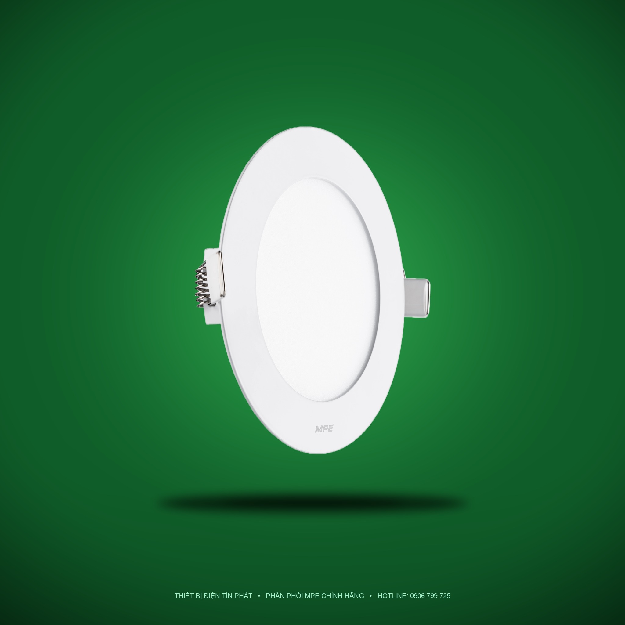 Đèn LED Panel Âm Trần Nhôm Mặt Tròn MPE RPL-9SV 9W Phi Nhỏ Ánh sáng vàng