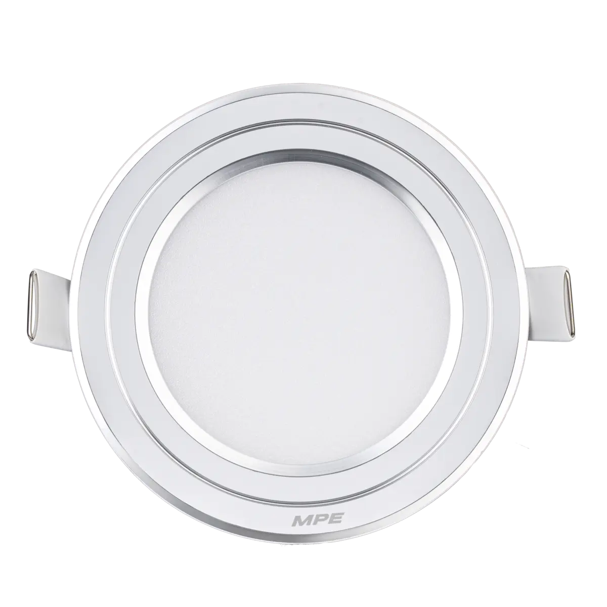 Đèn LED Panel Âm Trần Nhôm Viền Bạc Mặt Tròn MPE RPL-9S/3C/S 9W Phi Nhỏ – 3 Chế Độ Màu