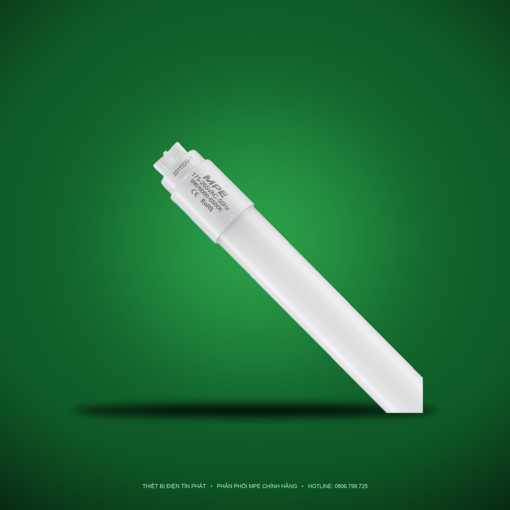Đèn LED Tube T8 Nano + PC MPE 0,6m 9W ánh sáng trắng NT8-60T