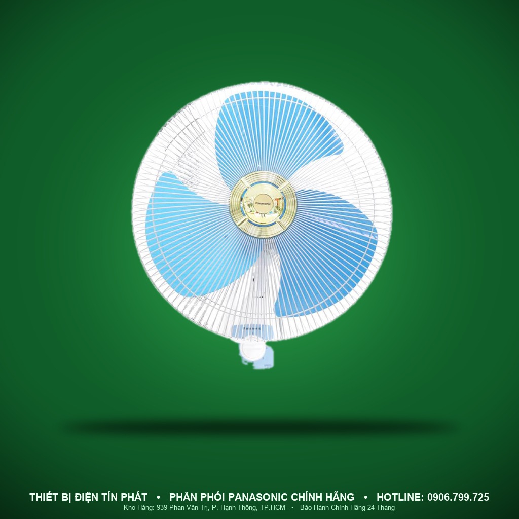 F-409UB - F-409UB – Quạt treo tường, 47,5W, Ø40cm, màu xanh, Công tắc giật dây – Panasonic