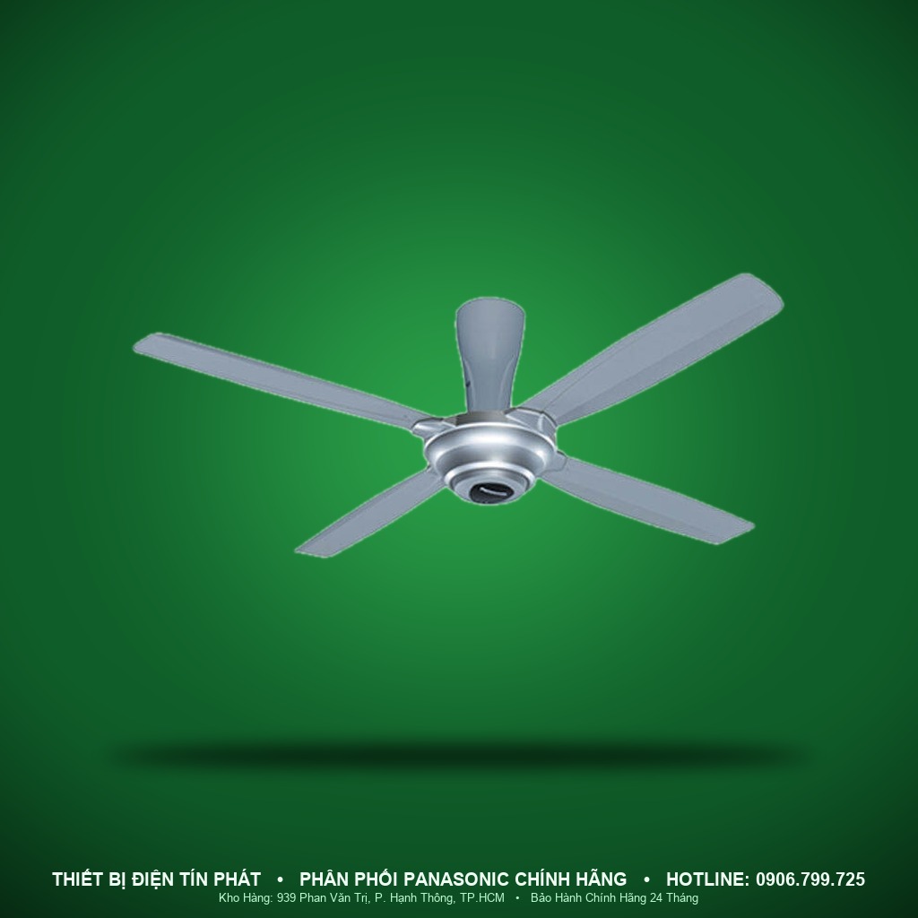 F-56MPG-S - F-56MPG-S – Quạt trần 5 cánh, 59W, 140cm, màu bạc, ty 31.9cm, điều khiển remote – Panasonic