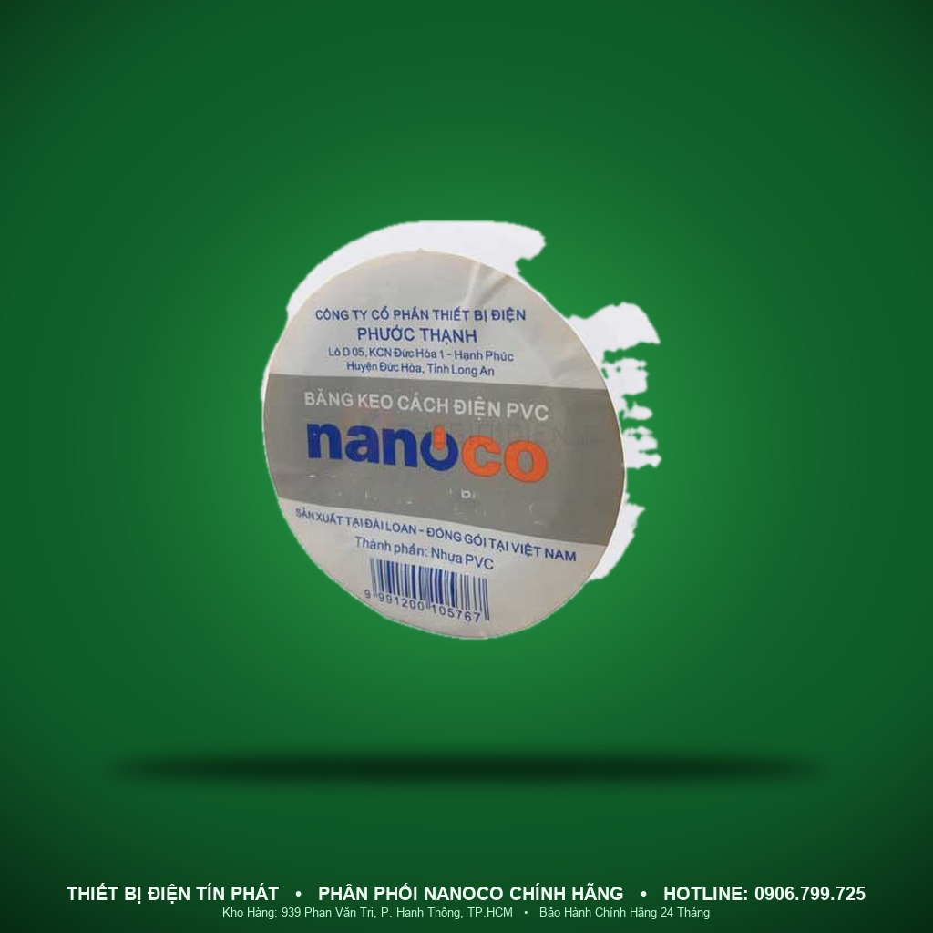 FKPC10/B - Băng keo cách điện PVC màu xanh dương 10YDS Nanoco
