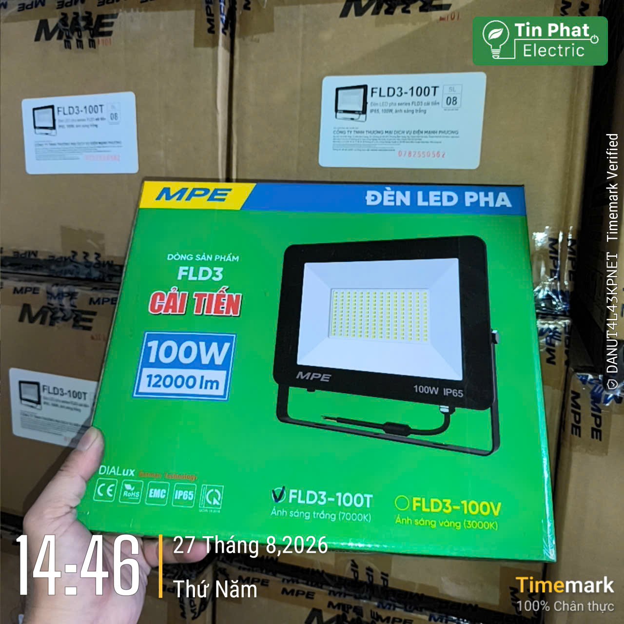 FLD3-100T (Đèn led pha 100W trắng)