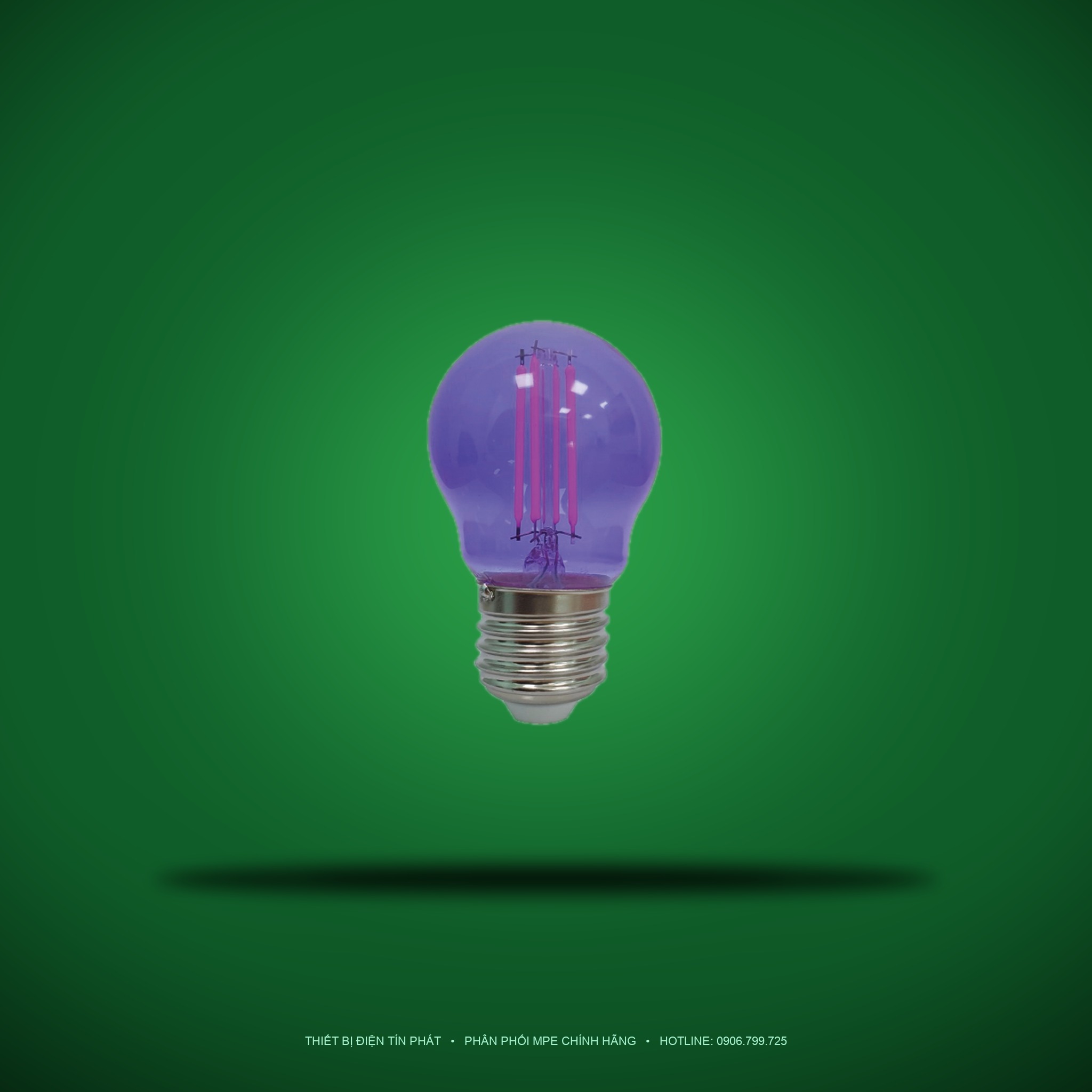 FLM-3PU (Đèn led Filament 2.5W màu tím)