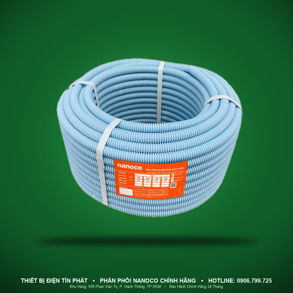 FRG20PE3 - FRG20PE3- Ống ruột gà HDPE Ø20 màu xám, cuộn 50m - Nanoco