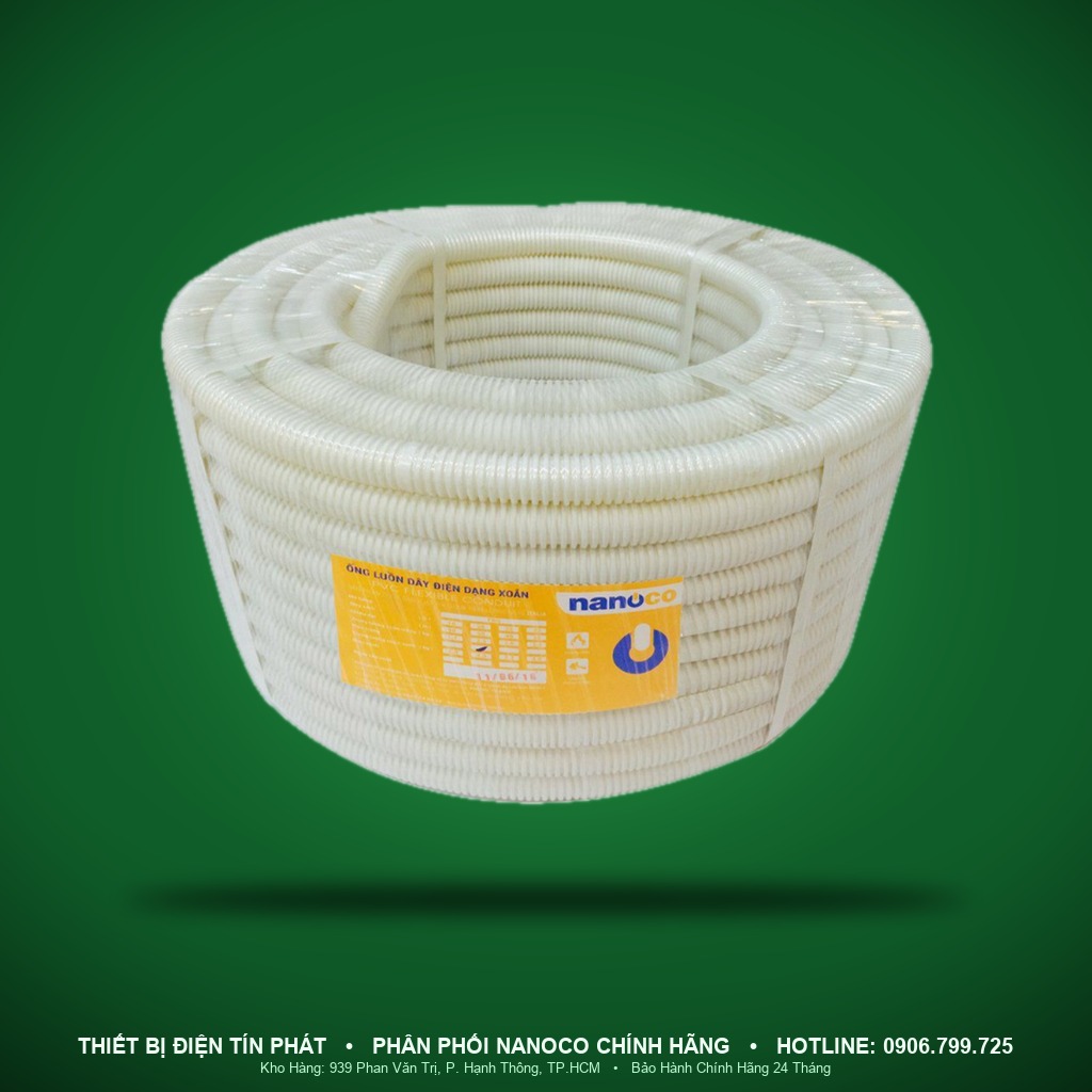 FRG25PE - FRG25PE- Ống ruột gà HDPE Ø25 màu trắng, cuộn 40m - Nanoco