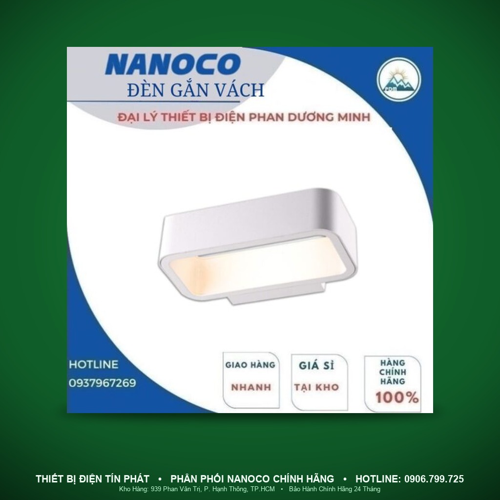 NBL2721 - NBL2721 – Đèn tường 7W 3000K, IP54 - Nanoco