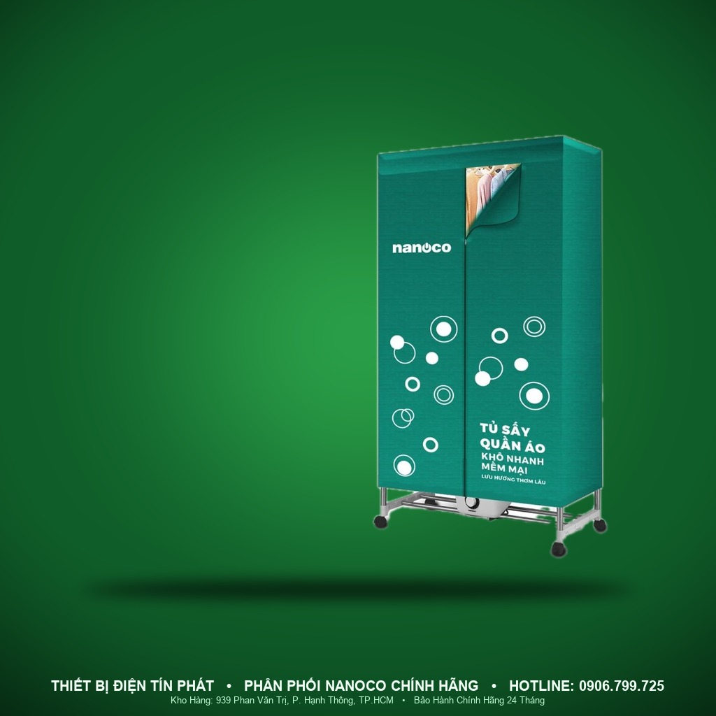 NCD1502 - NCD1502- Tủ sấy quần áo, 1500W, tối đa 20kg - Nanoco