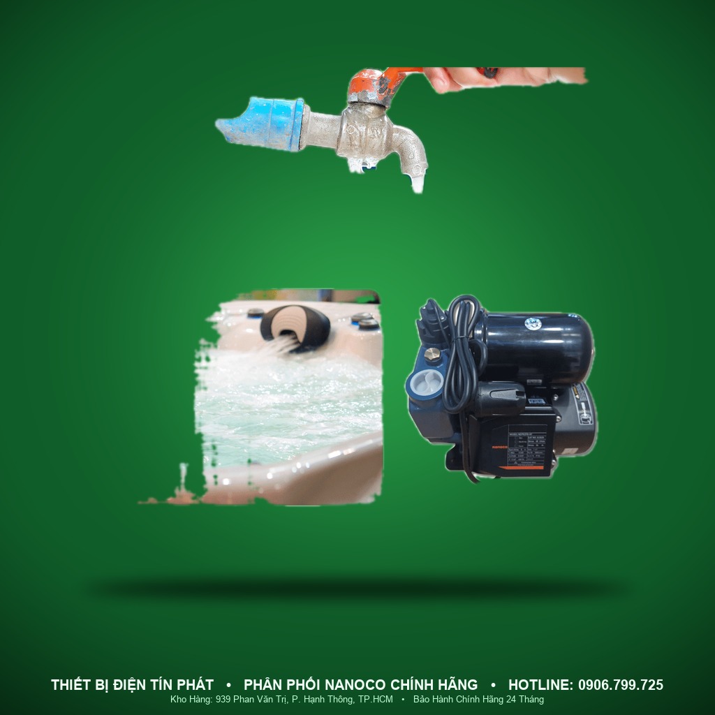 NCPS550-AT - NCPS550-AT- Máy bơm tăng áp tự động điện tử, 550W, 50L/phút, cột áp 42m - Nanoco