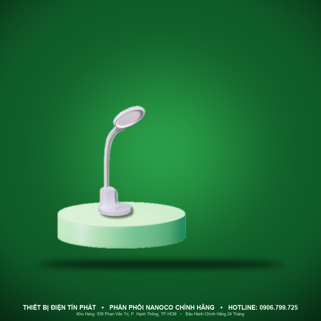NDK10WC - NDK10WC – Đèn bàn LED 10W, pin sạc, ánh sáng điều chỉnh 3500K/4000K/4500K - Nanoco