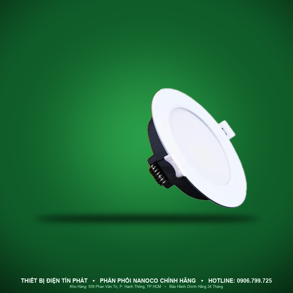 NDL096W90 - NDL096W90 – Đèn Downlight 3S Series viền trắng, 9W, trắng 6500K, khoét lỗ Ø90mm - Nanoco