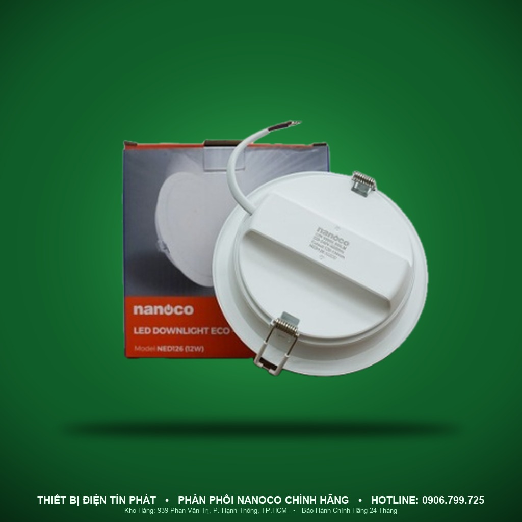 NED076 - NED076 – Đèn Downlight Eco Series, 7W, trắng 6500K, khoét lỗ Ø90mm - Nanoco