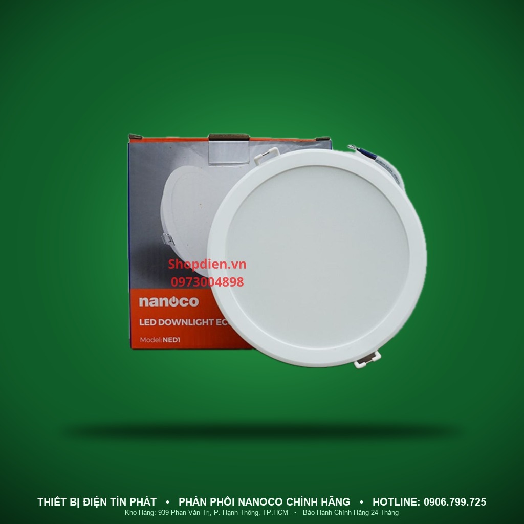 NED1231 - NED1231 – Đèn Downlight Eco Series, 12W, vàng 3000K, khoét lỗ Ø110mm - Nanoco
