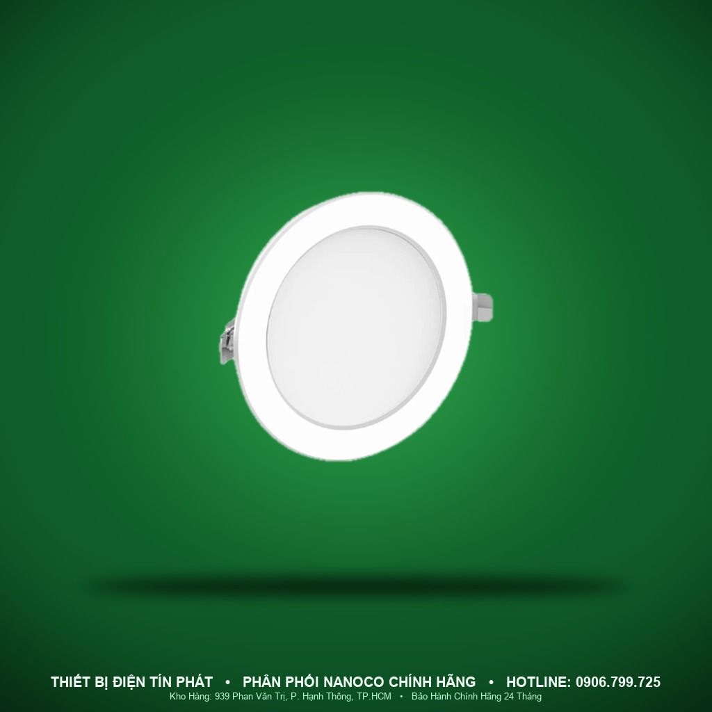 NEMD106W90 - NEMD106W90 – Đèn Downlight Eco Metal viền trắng, 10W, trắng 6500K, khoét lỗ Ø90mm - Nanoco
