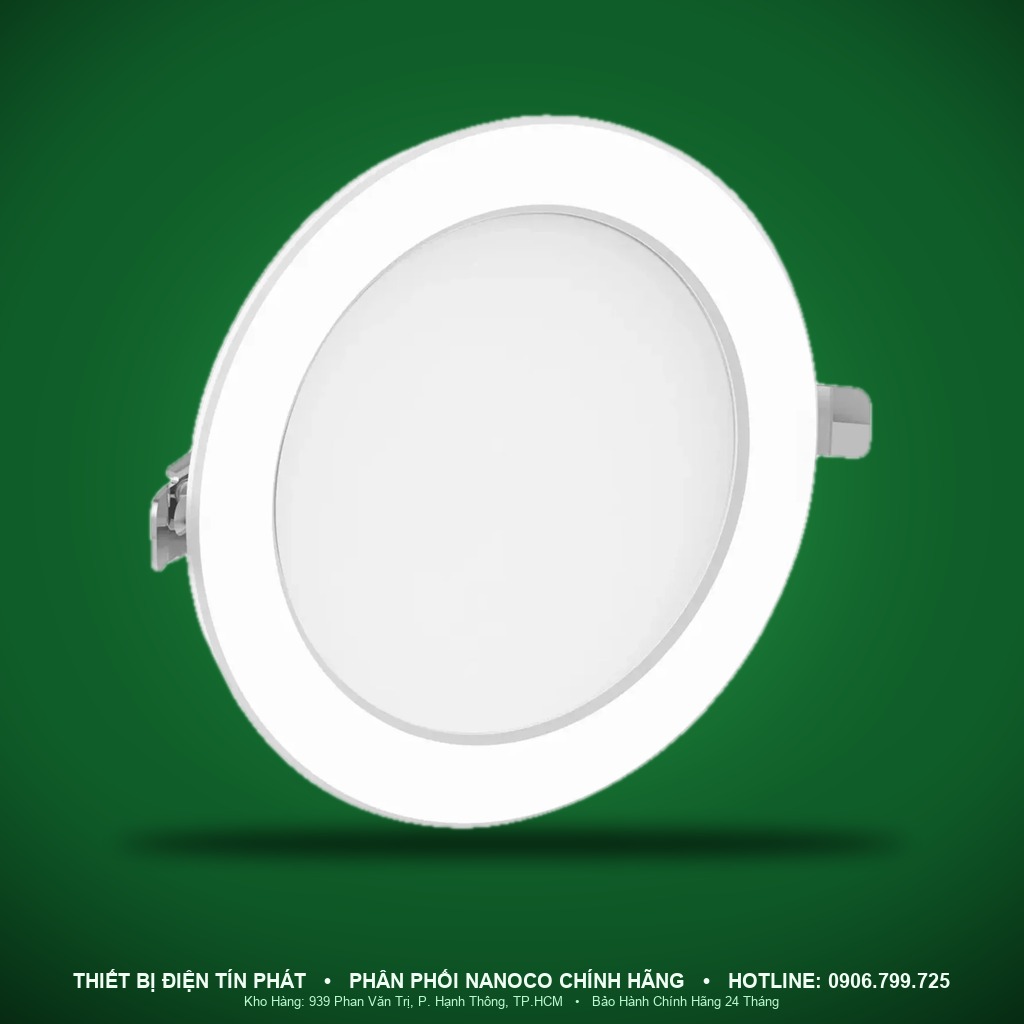 NEMD126W110 - NEMD126W110 – Đèn Downlight Eco Metal viền trắng, 12W, trắng 6500K, khoét lỗ Ø110mm - Nanoco