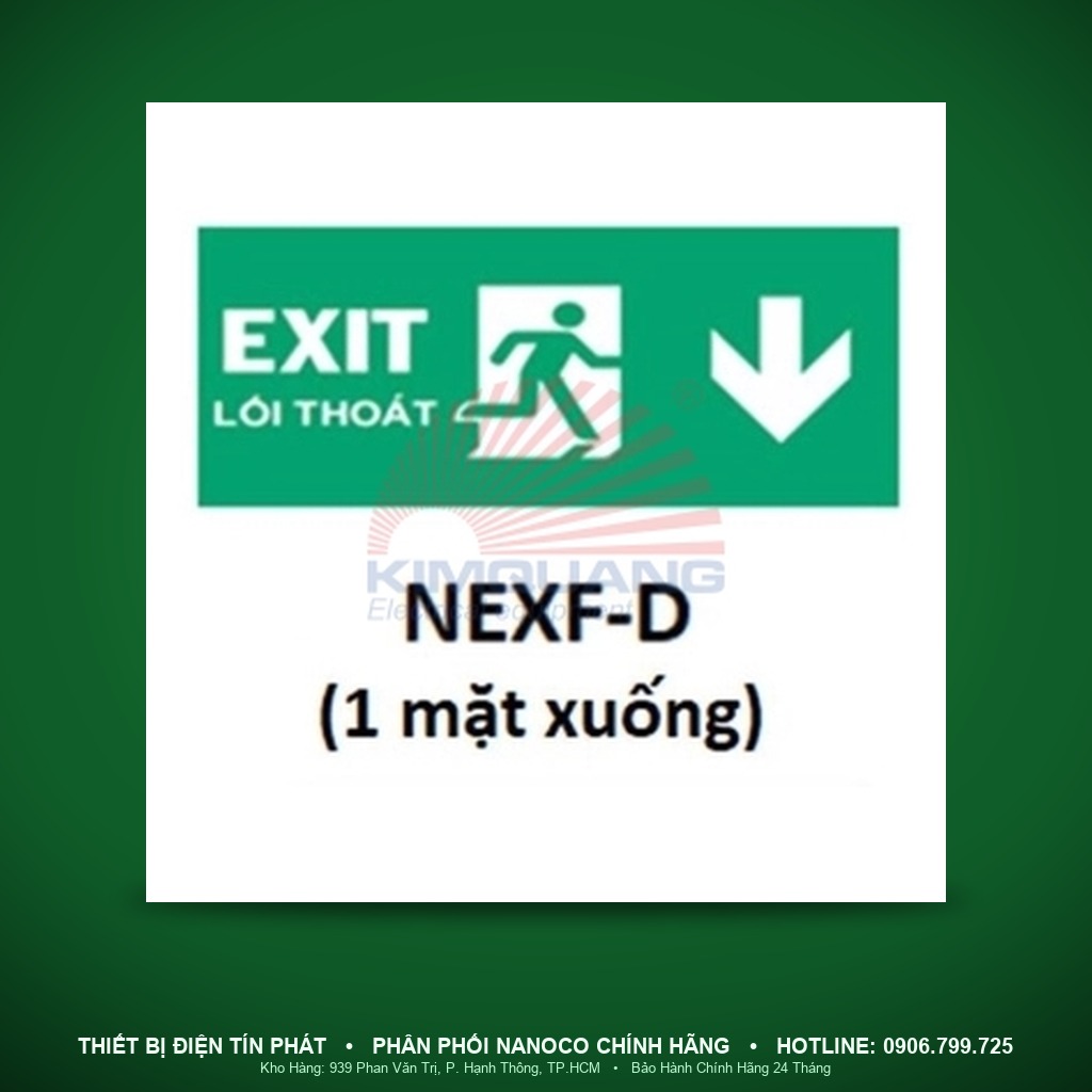 NEXF-D - NEXF-D – Phụ kiện mặt chỉ hướng đèn EXIT, mặt xuống - Nanoco
