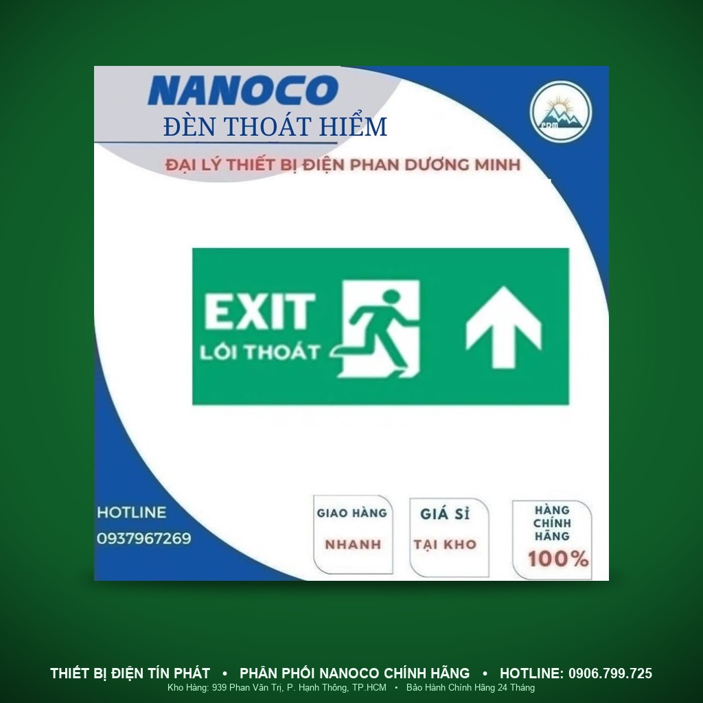 NEXF-TD - NEXF-TD – Phụ kiện mặt chỉ hướng đèn EXIT, mặt toilet xuống - Nanoco