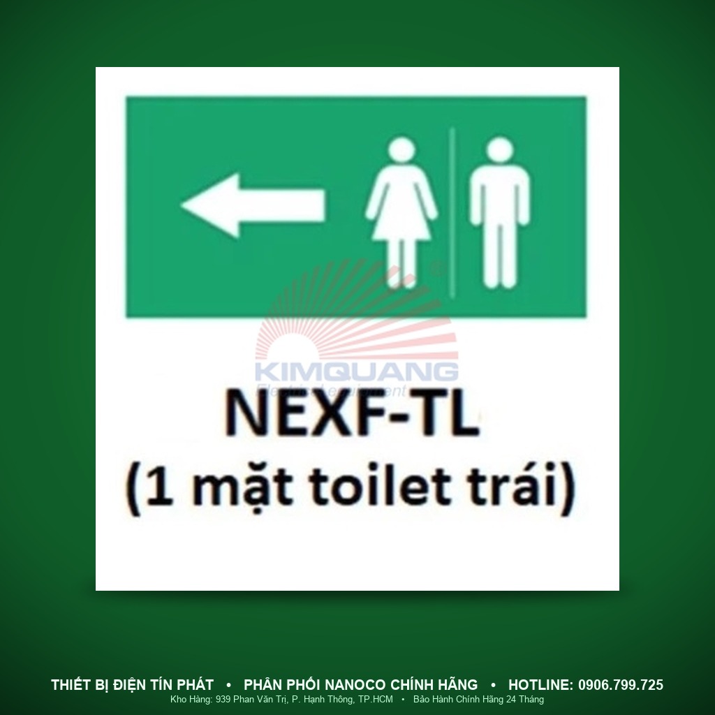 NEXF-TL - NEXF-TL – Phụ kiện mặt chỉ hướng đèn EXIT, mặt toilet trái - Nanoco
