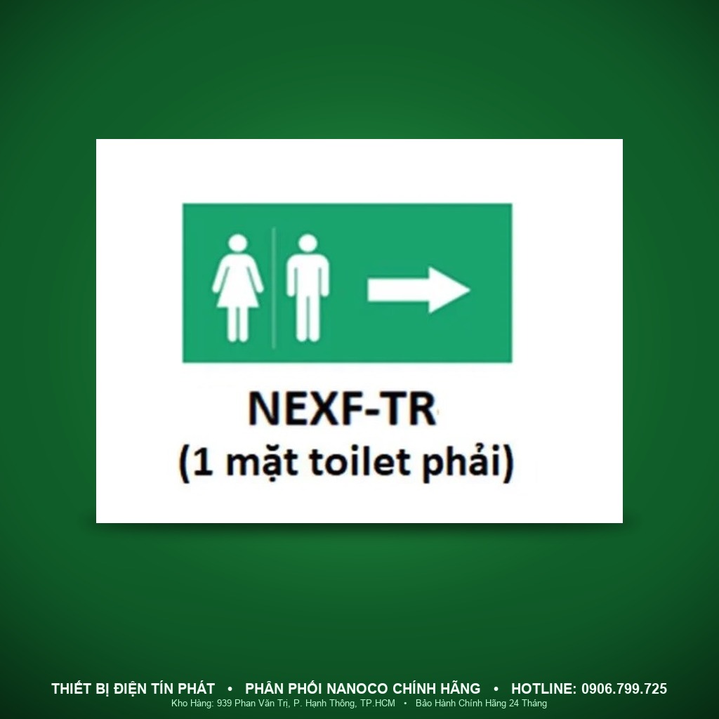 NEXF-TR - NEXF-TR – Phụ kiện mặt chỉ hướng đèn EXIT, mặt toilet phải - Nanoco