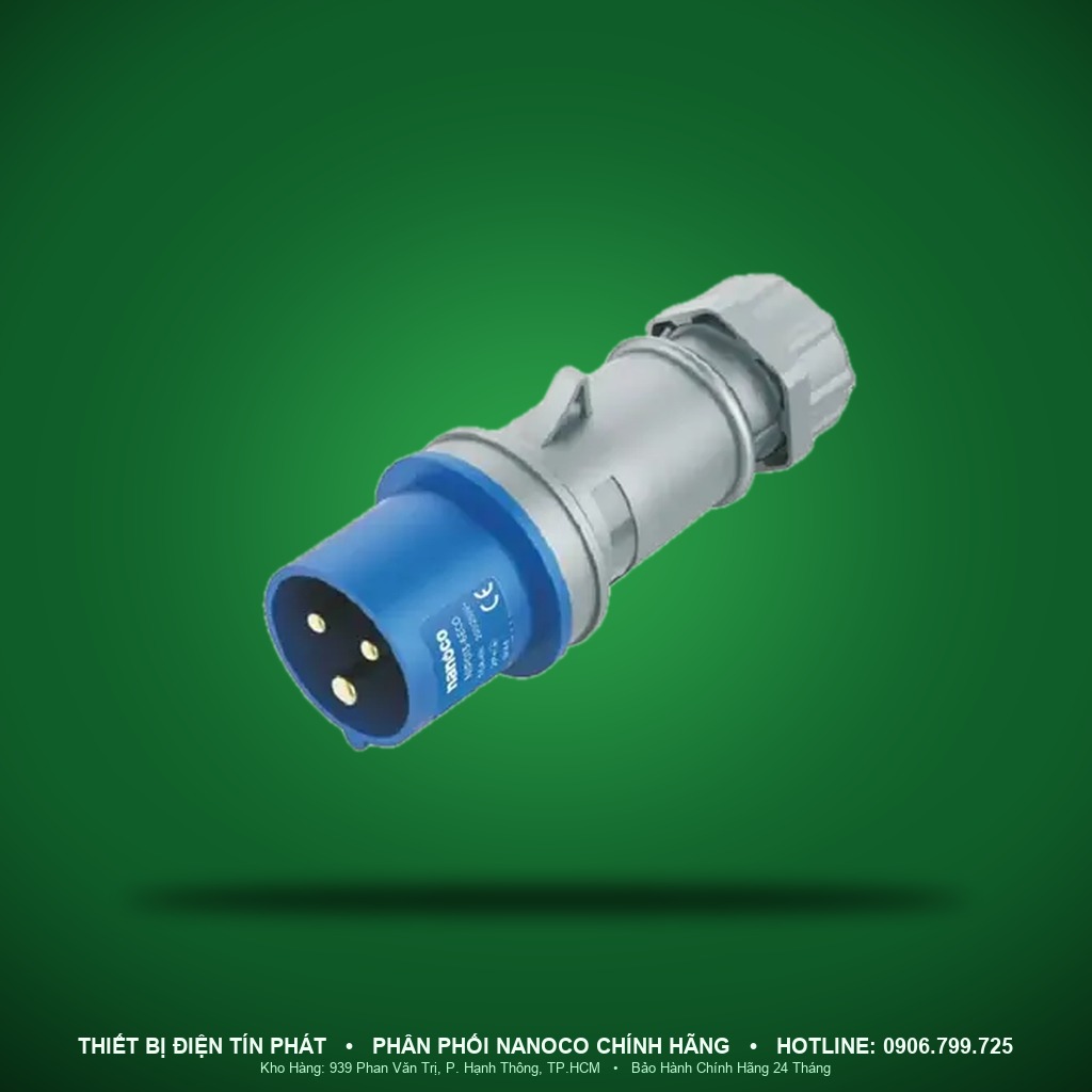 NIP013-6ECO - NIP013-6ECO- Phích cắm công nghiệp di động 16A - 3P - 230V - 6H - IP44 - Nanoco