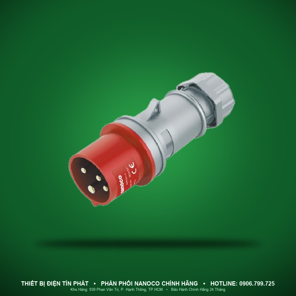 NIP014-6 - NIP014-6- Phích cắm công nghiệp di động 16A - 4P - 400V - 6H - IP44 - Nanoco