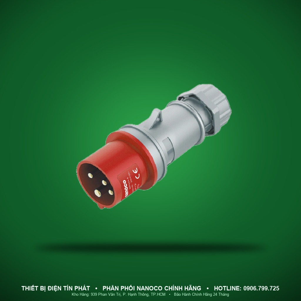 NIP024-6 - NIP024-6- Phích cắm công nghiệp di động 32A - 4P - 400V - 6H - IP44 - Nanoco