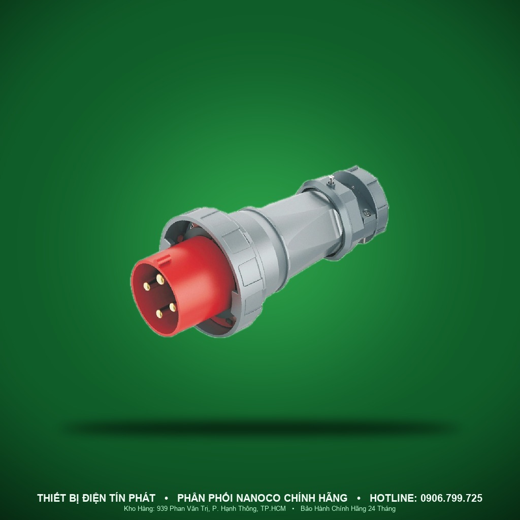 NIP0242-3V - NIP0242-3V- Phích cắm công nghiệp container 32A - 4P - 400V - 6H - IP67 - Nanoco