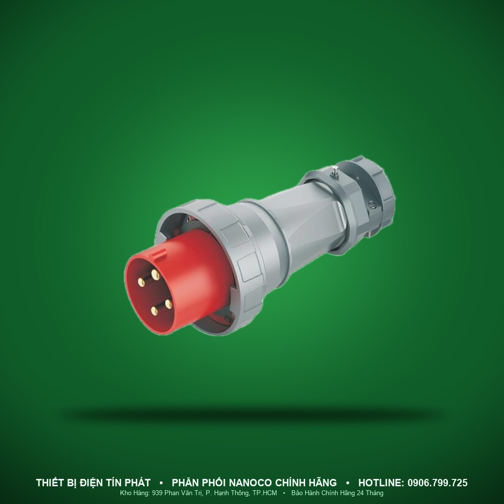 NIP034-6 - NIP034-6- Phích cắm công nghiệp di động kín nước 63A - 4P - 400V - 6H - IP67 - Nanoco