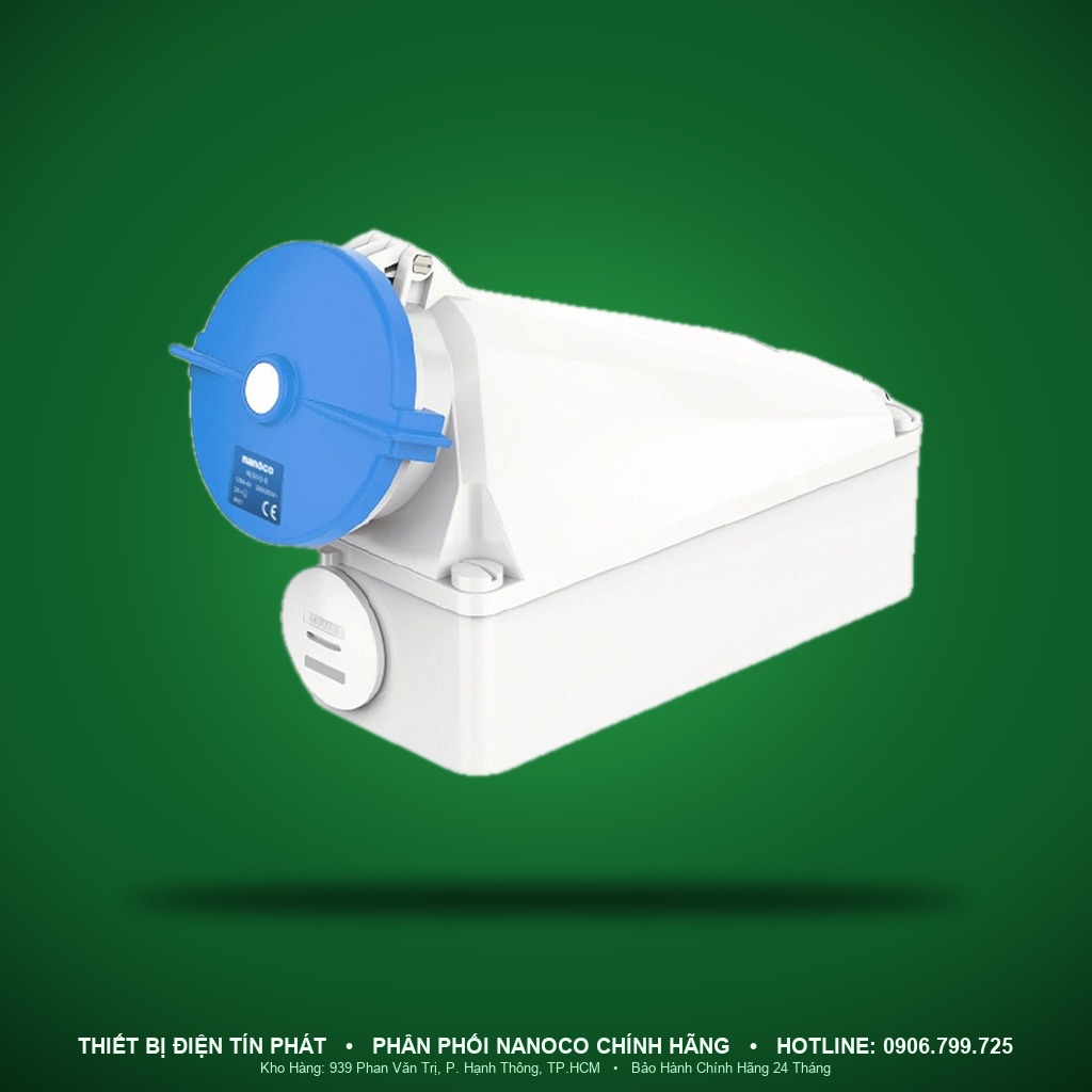 NIS143-6 - NIS143-6- Ổ cắm công nghiệp gắn nổi kín nước 125A - 3P - 230V - 6H - IP67 - Nanoco