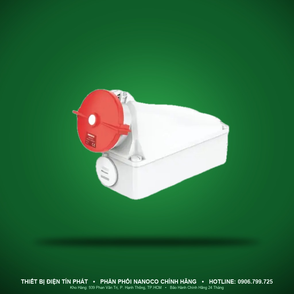 NIS144-6 - NIS144-6- Ổ cắm công nghiệp gắn nổi kín nước 125A - 4P - 400V - 6H - IP67 - Nanoco