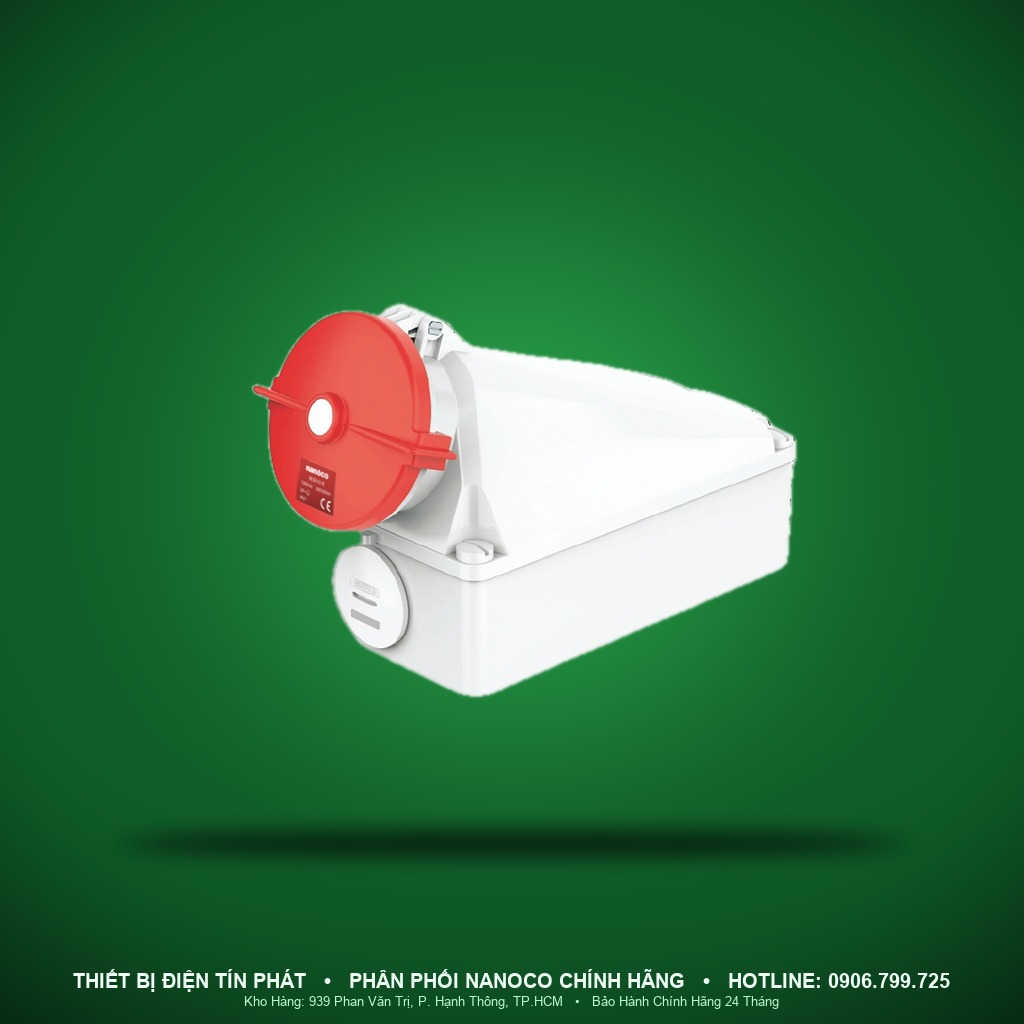 NIS145-6 - NIS145-6- Ổ cắm công nghiệp gắn nổi kín nước 125A - 5P - 400V - 6H - IP67 - Nanoco
