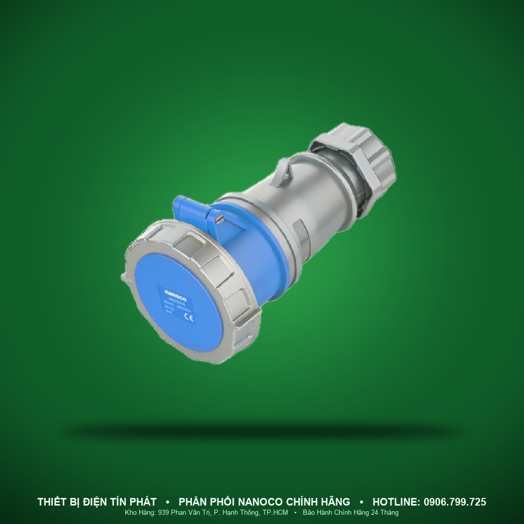 NIS2132-6 - NIS2132-6- Ổ cắm công nghiệp nối di động kín nước 16A - 3P - 230V - 6H - IP67 - Nanoco