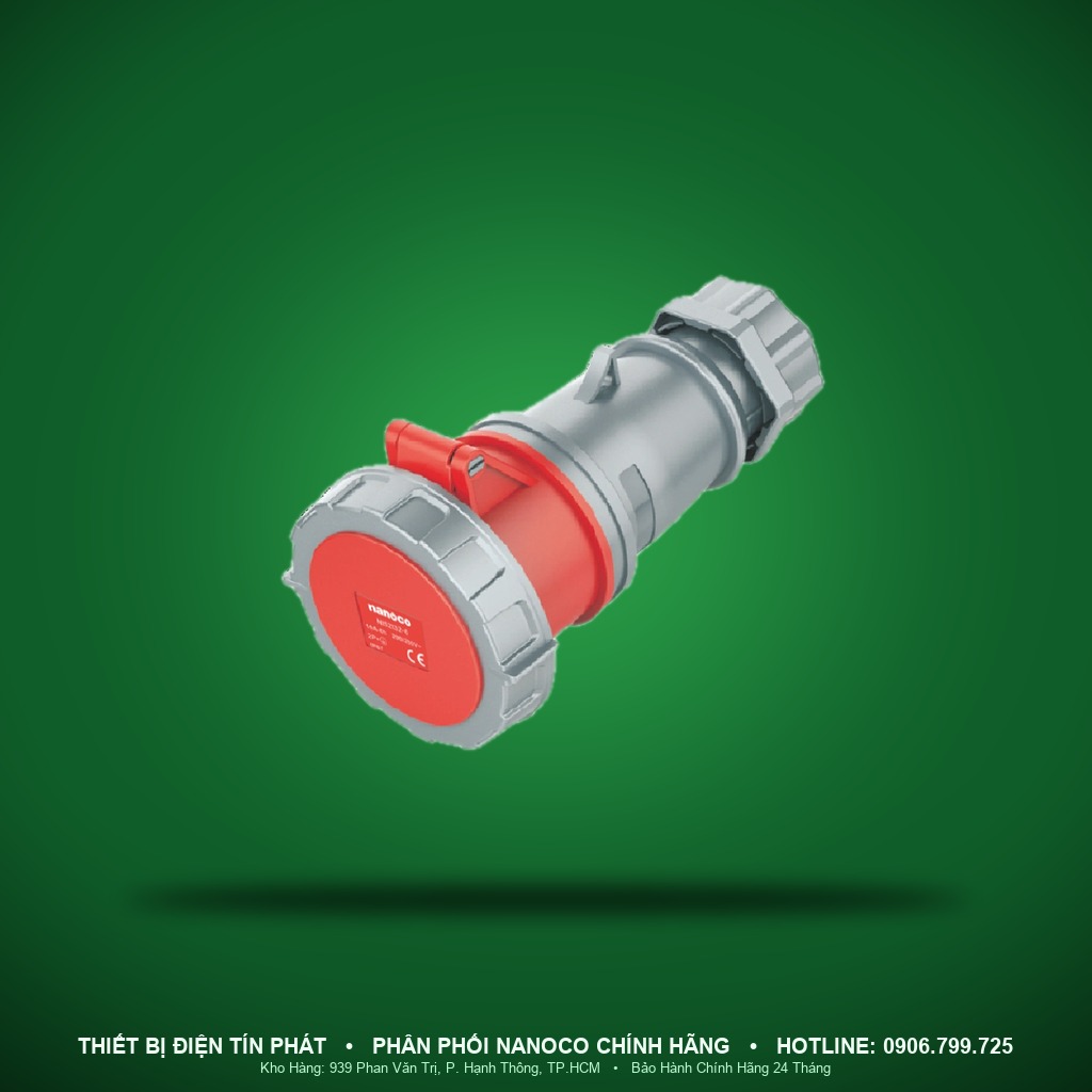 NIS2242-3V - NIS2242-3V- Ổ cắm công nghiệp nối container 32A - 4P - 400V - 6H - IP67 - Nanoco