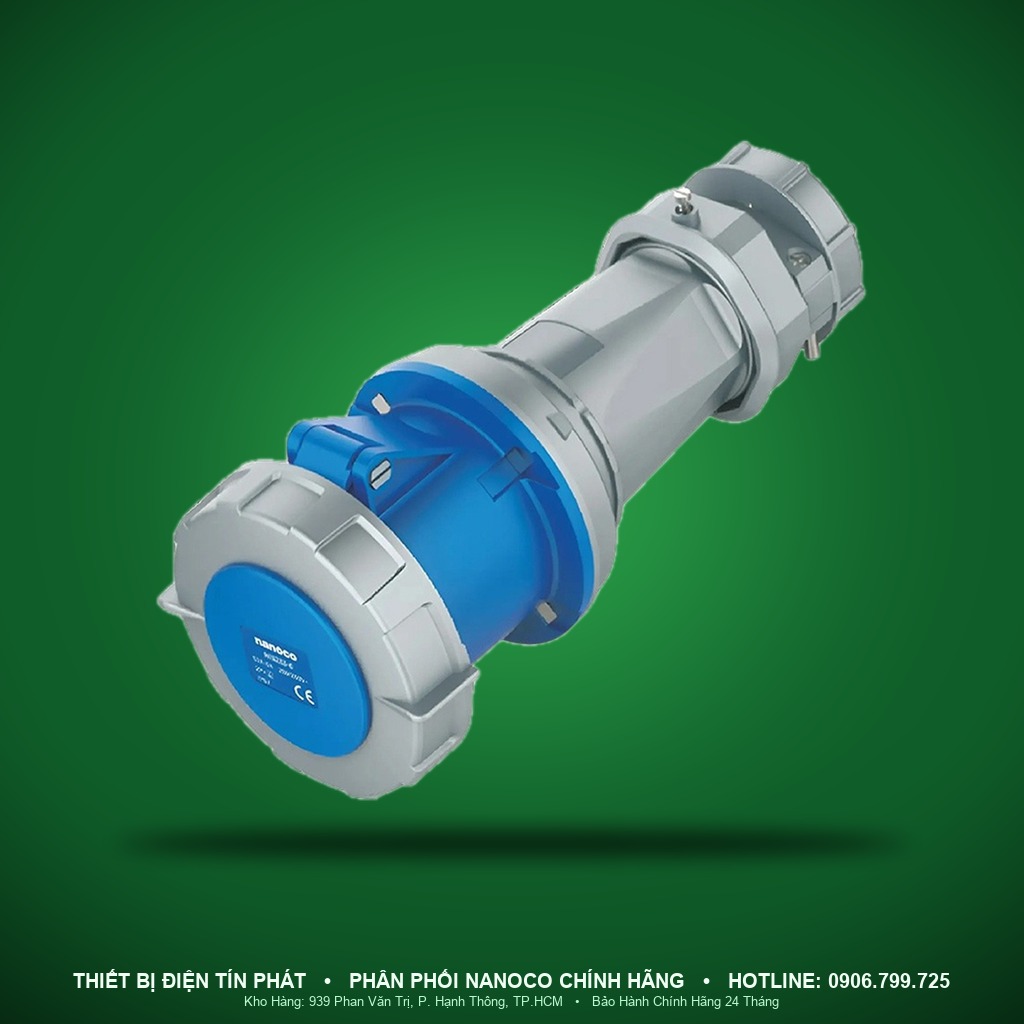 NIS233-6 - NIS233-6- Ổ cắm công nghiệp nối di động kín nước 63A - 3P - 230V - 6H - IP67 - Nanoco