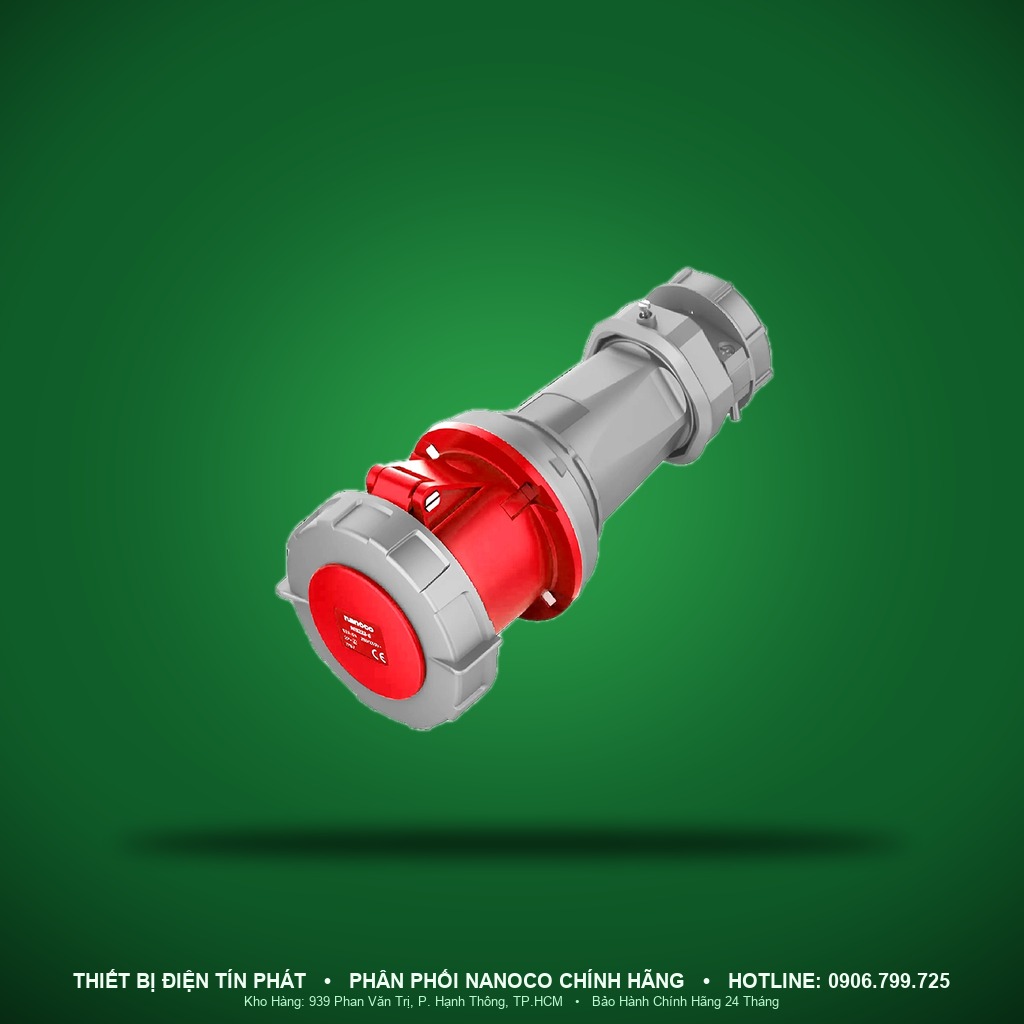 NIS234-6 - NIS234-6- Ổ cắm công nghiệp nối di động kín nước 63A - 4P - 400V - 6H - IP67 - Nanoco