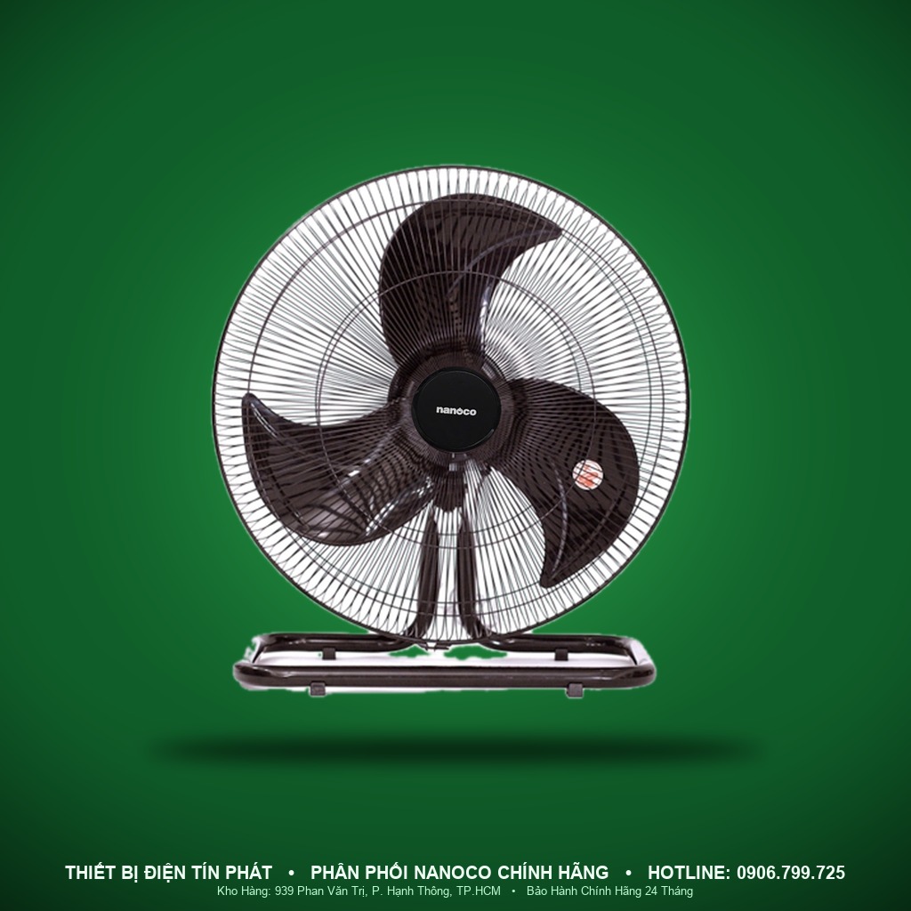NKF1680K - NKF1680K- Quạt sàn 3 cánh, đen, 40cm, 47W - Nanoco