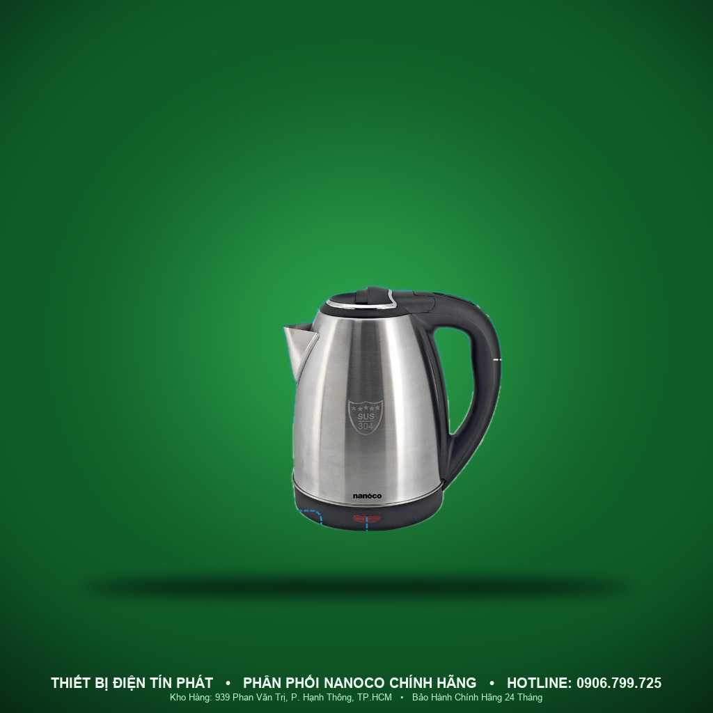 NKT1887N - NKT1887N- Bình đun nước ấm siêu tốc inox, 1.8L, 1800W - Nanoco