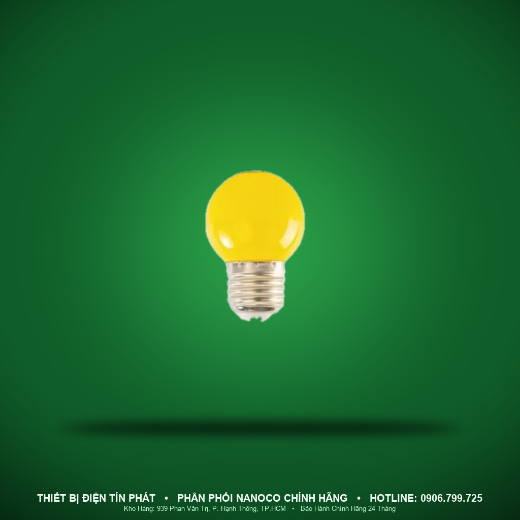 NLB02Y - NLB02Y – Đèn LED Bulb trang trí E27 1,5W ánh sáng vàng, Ø45 × H68mm - Nanoco
