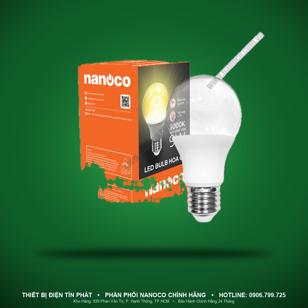 NLBC093 - NLBC093 – Đèn LED Bulb nông nghiệp hoa cúc E27 9W 3000K IP54 - Nanoco