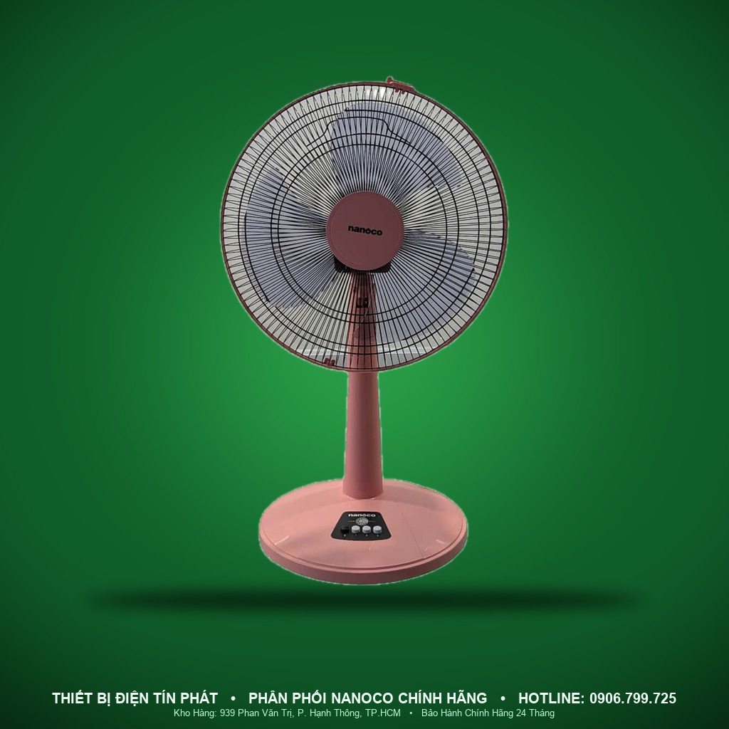 NLF1625P - NLF1625P- Quạt lửng cơ, hồng, 40cm, 47W - Nanoco