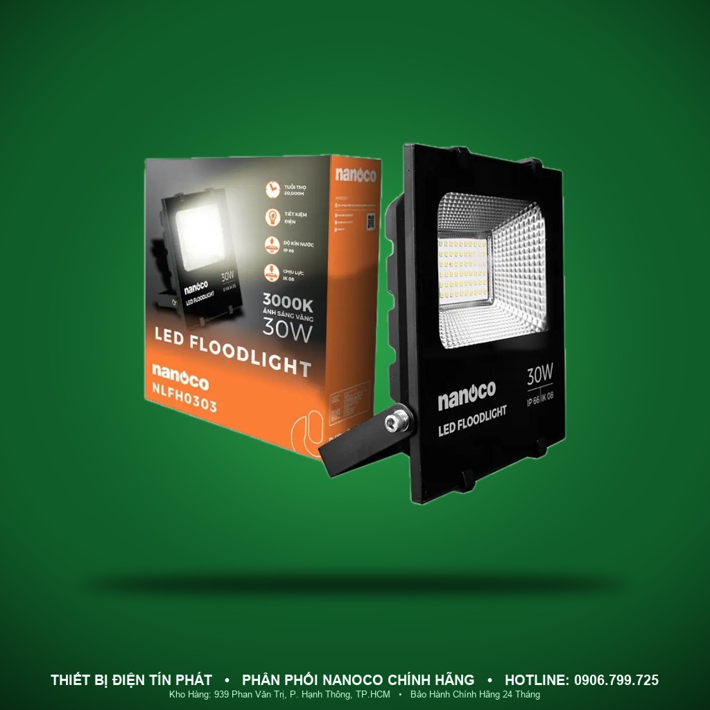 NLFH0306 - NLFH0306 Đèn pha High Series 30W 6500K IP66 - Nanoco