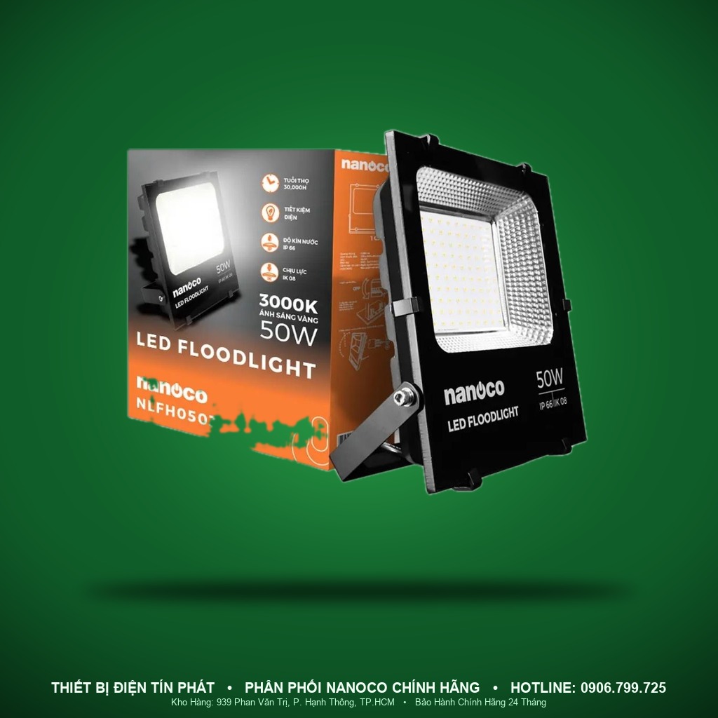 NLFH0503 - NLFH0503 Đèn pha High Series 50W 3000K IP66 - Nanoco