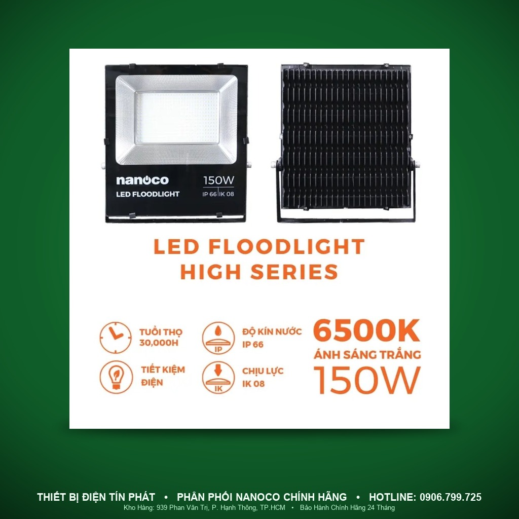 NLFH1506 - NLFH1506 Đèn pha High Series 150W 6500K IP66 - Nanoco
